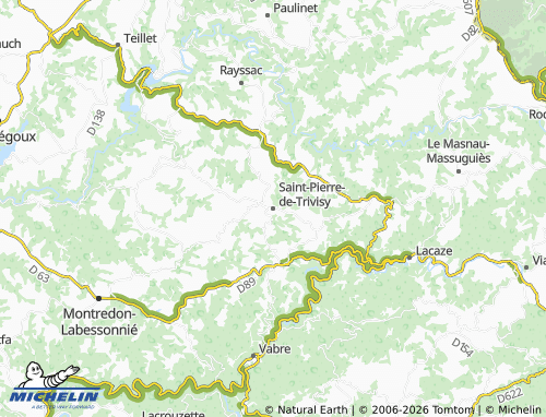 Mappa MICHELIN Saint-Pierre-de-Trivisy - ViaMichelin