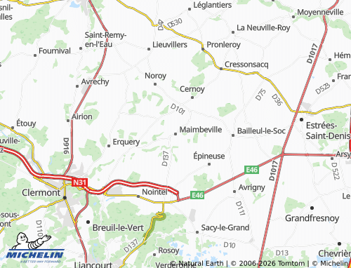 Mapa MICHELIN Maimbeville - ViaMichelin