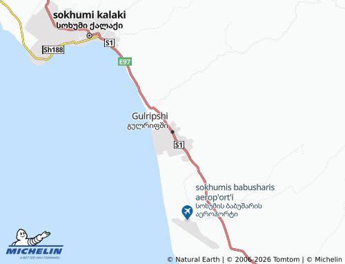Mapa MICHELIN gulripshi - ViaMichelin