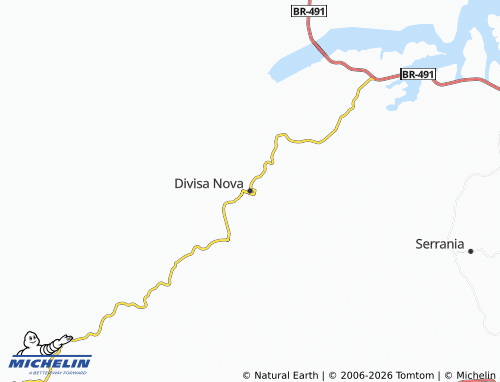MICHELIN Divisa Nova map - ViaMichelin