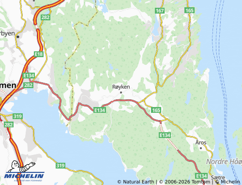 MICHELIN-Landkarte Røyken - ViaMichelin