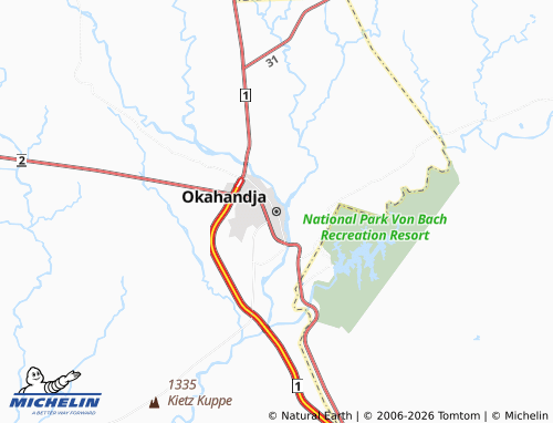 Mappa MICHELIN Okahandja - ViaMichelin