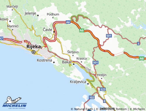 Mapa MICHELIN Škrljevo - ViaMichelin