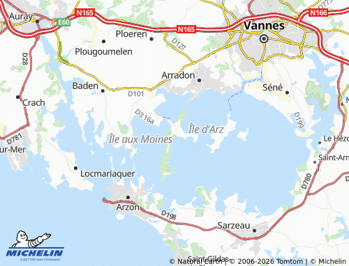 MICHELIN Île-aux-Moines map - ViaMichelin