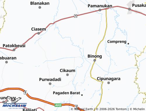 MICHELIN Gandasari map - ViaMichelin