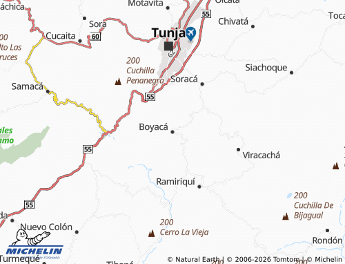 MICHELIN Boyacá map - ViaMichelin