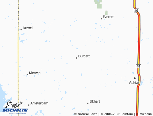 Mappa MICHELIN Burdett - ViaMichelin