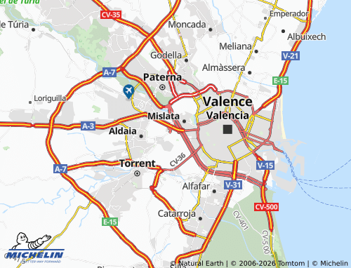 Mapa MICHELIN Xirivella - ViaMichelin