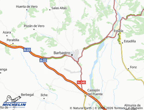MICHELIN-Landkarte Barbastro - ViaMichelin