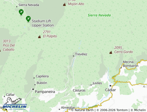 MICHELIN Trevélez map - ViaMichelin