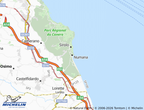 MICHELIN Numana map - ViaMichelin