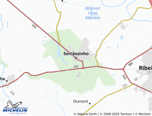 MICHELIN Sertãozinho map - ViaMichelin