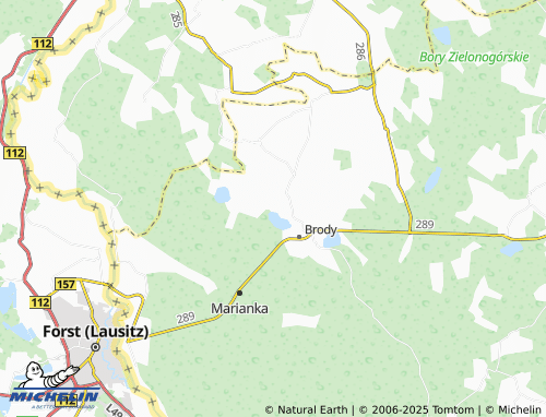 MICHELIN Jeziory Dolne map - ViaMichelin