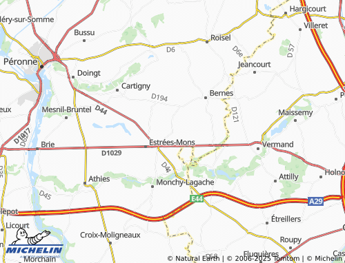MICHELIN Vraignes-en-Vermandois map - ViaMichelin