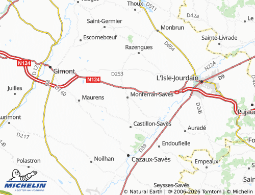 Mapa MICHELIN Monferran-Savès - ViaMichelin