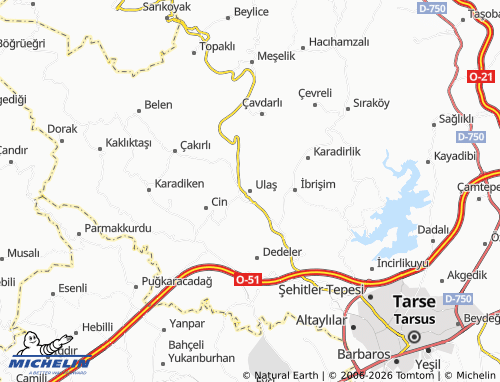 Mapa MICHELIN Ulaş - ViaMichelin