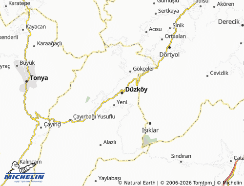 MICHELIN Düzköy map - ViaMichelin