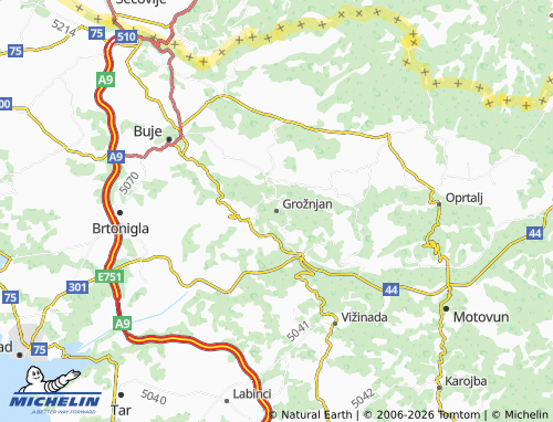 MICHELIN-Landkarte Grožnjan - ViaMichelin