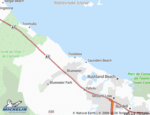 MICHELIN Toolakea map - ViaMichelin