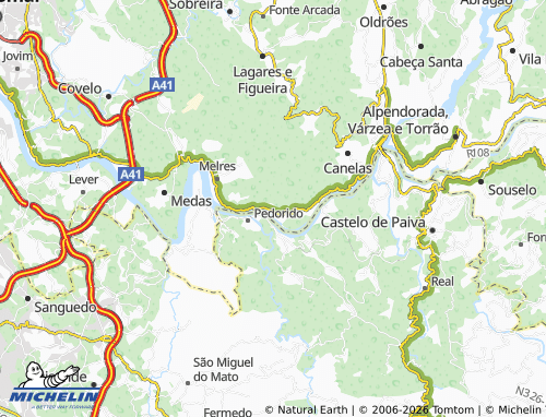 MICHELIN Rio Mau map - ViaMichelin