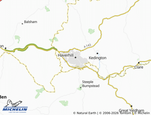 Carte MICHELIN Haverhill - ViaMichelin