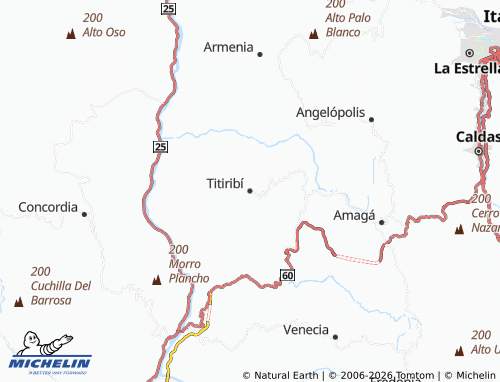 MICHELIN Titiribí map - ViaMichelin