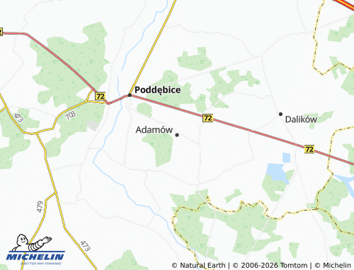 Mapa MICHELIN Adamów - ViaMichelin