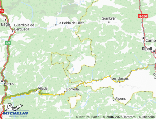 Carte MICHELIN Sant Jaume de Frontanyà - ViaMichelin