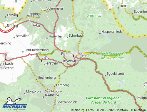 Carte MICHELIN Bitche - ViaMichelin