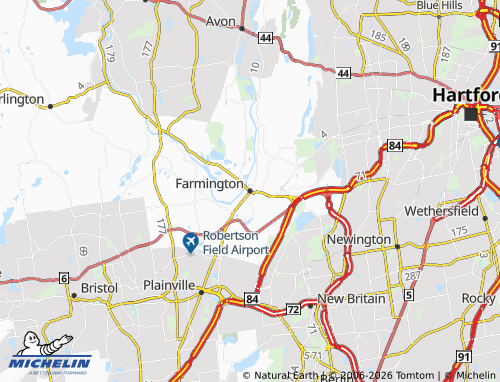Carte MICHELIN Farmington - ViaMichelin