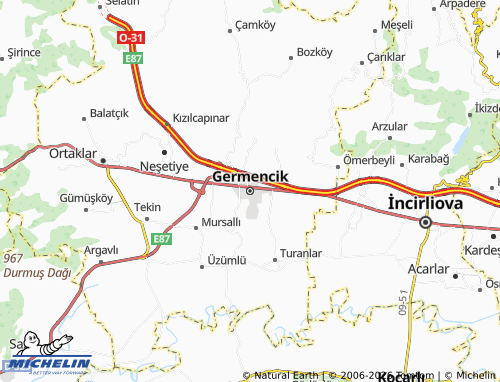 MICHELIN Germencik map - ViaMichelin