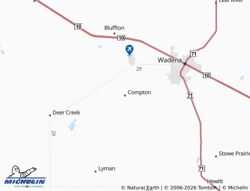 Mapa MICHELIN Compton - ViaMichelin