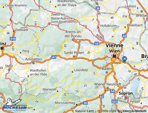 MICHELIN Lower Austria map - ViaMichelin