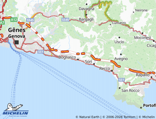 MICHELIN Bogliasco map - ViaMichelin