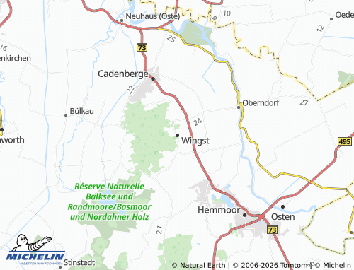 MICHELIN Wingst map - ViaMichelin