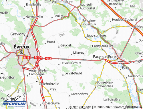 Mapa MICHELIN Miserey - ViaMichelin