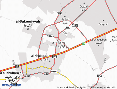 MICHELIN-Landkarte al-Hamra' - ViaMichelin