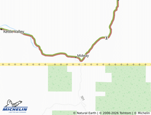 Carte MICHELIN Midway - ViaMichelin