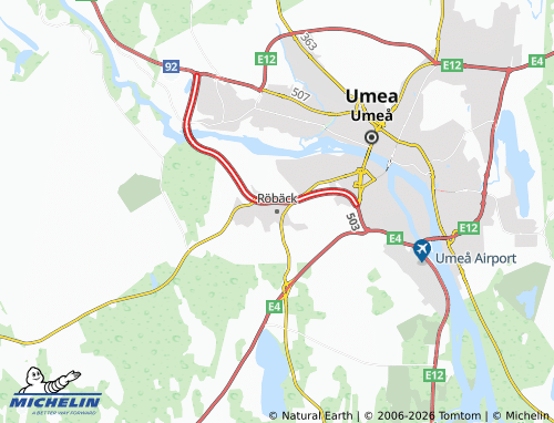 MICHELIN-Landkarte Röbäck - ViaMichelin
