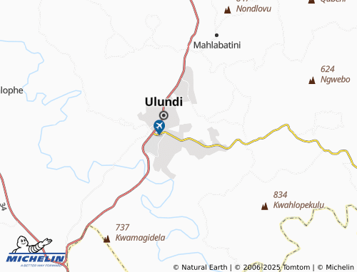 MICHELIN Ulundi Unit L map - ViaMichelin