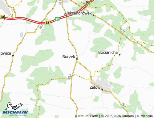 Mapa MICHELIN Buczek - ViaMichelin