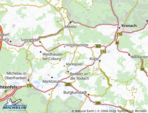 MICHELIN Mannsgereuth map - ViaMichelin