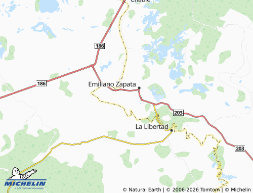 MICHELIN Tierra y Libertad map - ViaMichelin