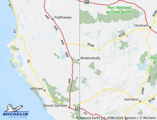 MICHELIN Wrattonbully Wine Region map - ViaMichelin