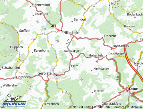 Mapa MICHELIN Rockeskyll - ViaMichelin