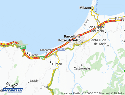 MICHELIN Terme Vigliatore map - ViaMichelin