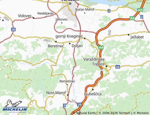 MICHELIN-Landkarte Lužan Biškupečki - ViaMichelin