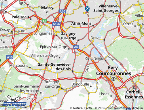 Mapa MICHELIN Villemoisson-sur-Orge - ViaMichelin