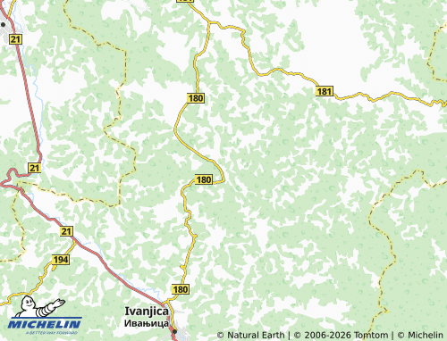 Mapa MICHELIN Vučkovica - ViaMichelin