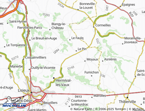 MICHELIN Cheminées map - ViaMichelin